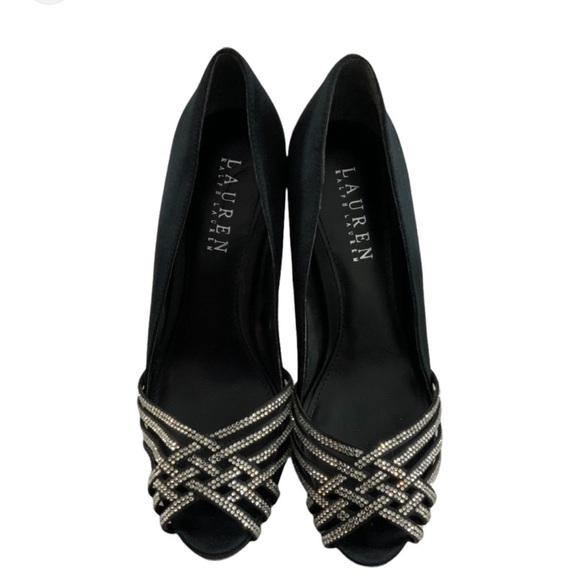 Lauren Ralph Lauren Shoes - Vintage Lauren Ralph Lauren Black Satin Stiletto Heels